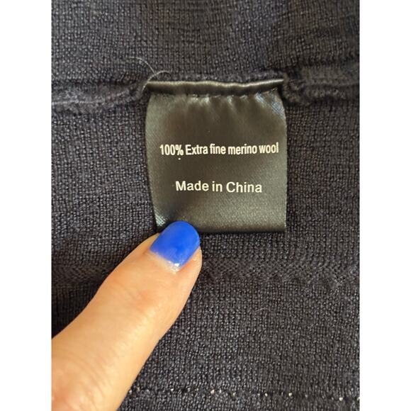 Jarbo Women's 2 100% Merino Wool Black White Flowy Maxi Skirt Witchy Whimsigoth - Picture 4 of 8